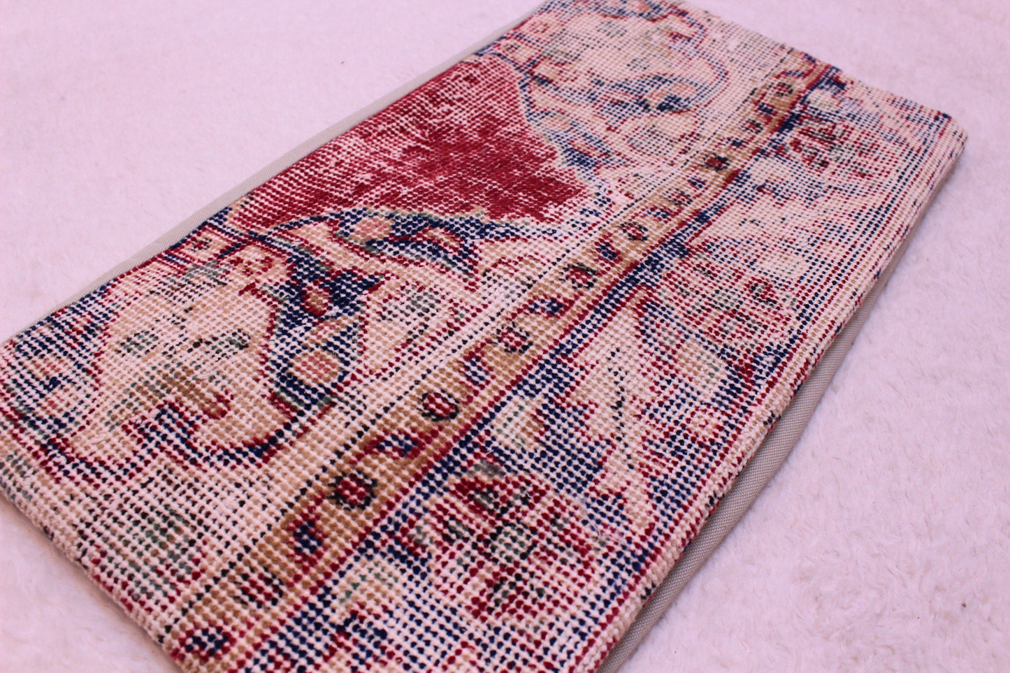 12x24 Turkish Rug Lumbar Pillow: Vintage Wool Kilim Cushion Cover