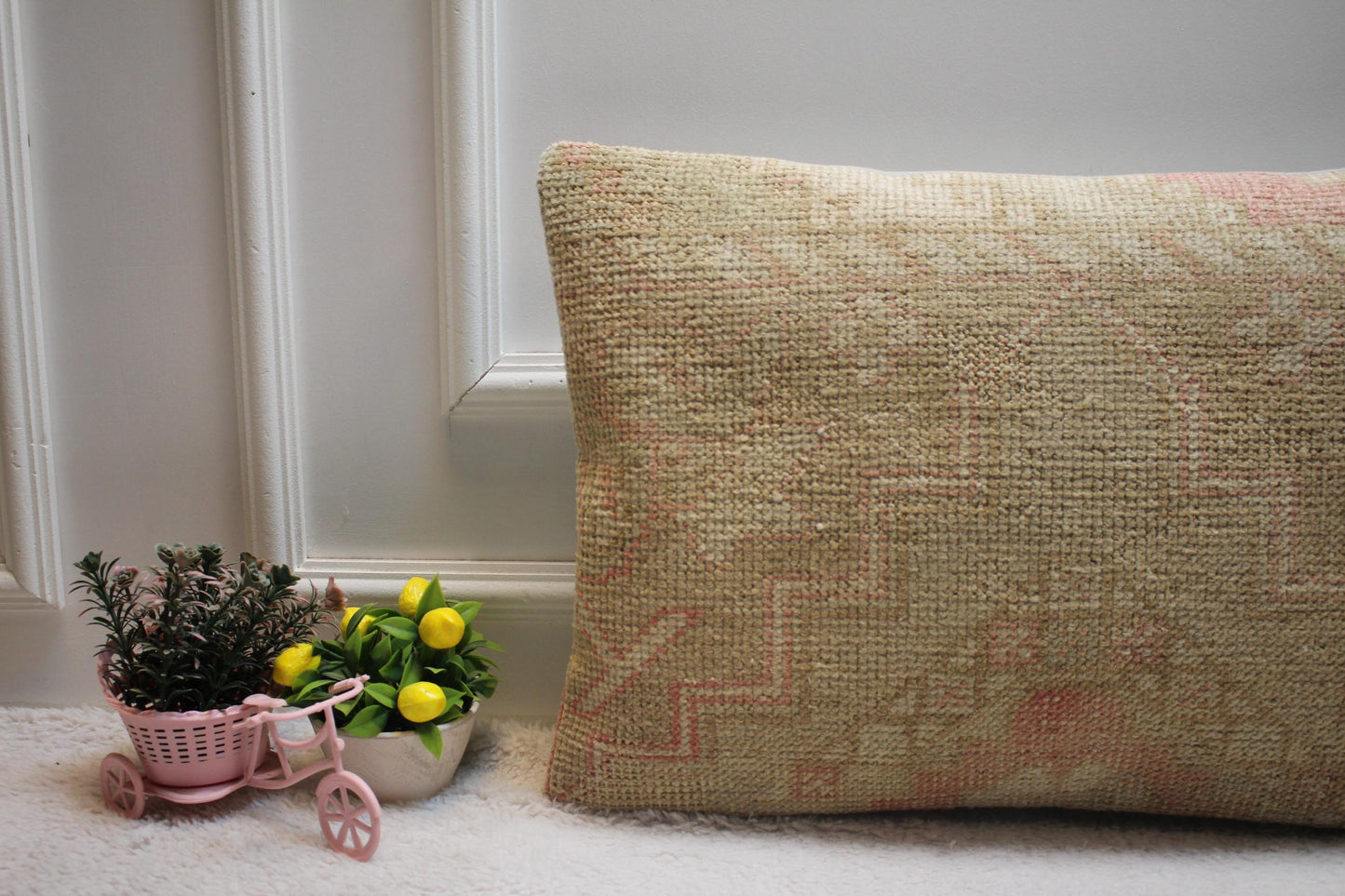 Handmade Brown Wool Lumbar Pillow Cover: Anatolian Rug Pillow (16x24 in)