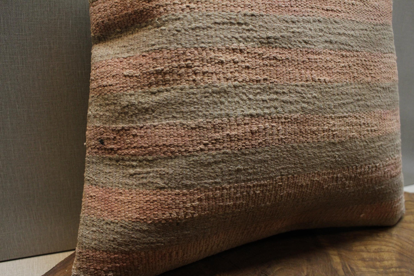Handwoven Kilim Pillow Cover: Upcycled Wool Rug, Bohemian Accent
