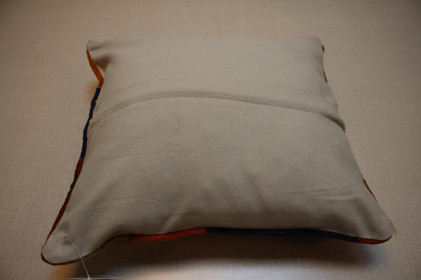 Handwoven Turkish Kilim Pillow Cover: Rustic Boho Tribal Decor 16x16