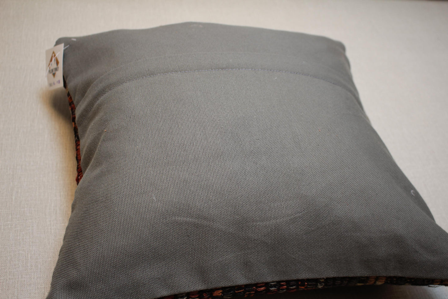 Vintage Turkish Kilim Pillow Cover 16x16: Handwoven Boho Cushion