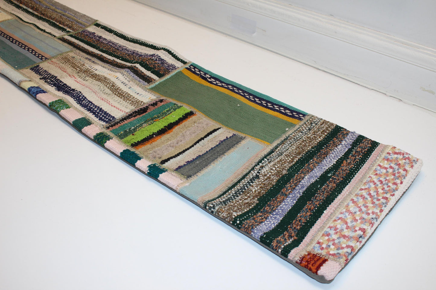 Patchwork Vintage Kilim Lumbar Pillow (12x48)