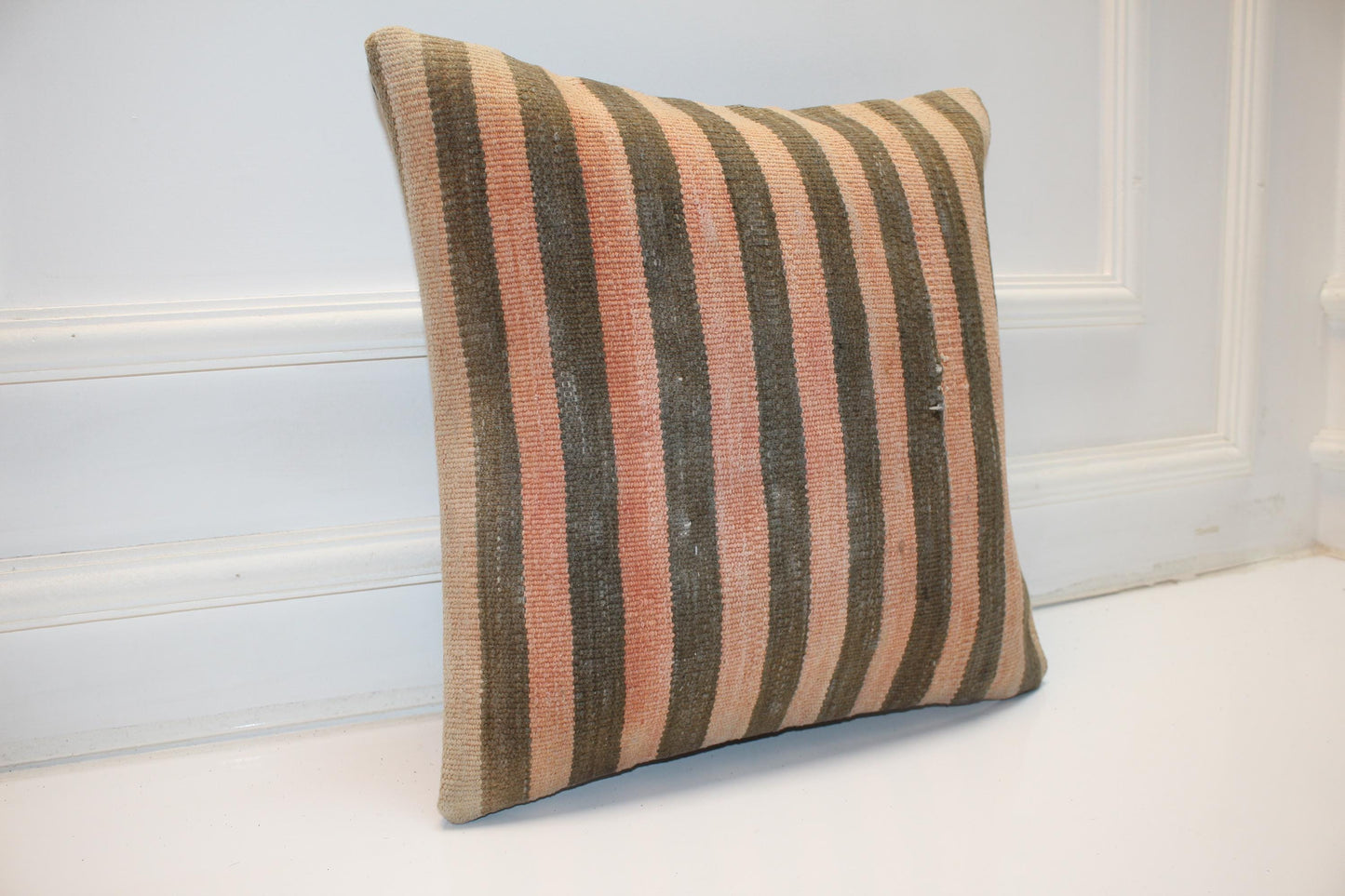 Soft Neutral Wool Cushion, Minimal Woven Accent for Calm Interiors(16x16 in)