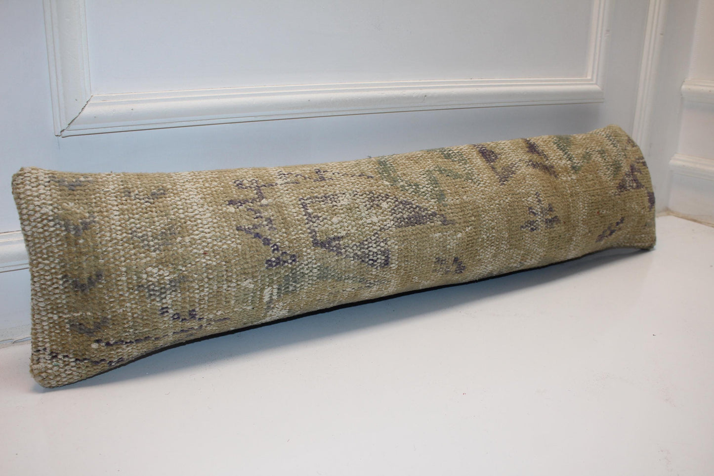 Neutral Earth Tone Cushion, Minimal Rustic Bench Pillow, Aged Textile Look