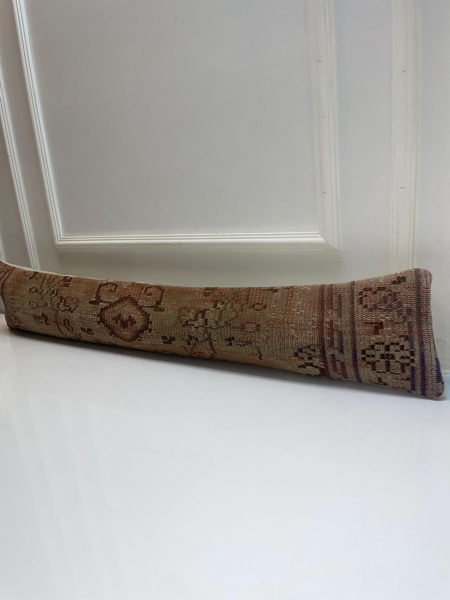Geometric Kilim Pillow Cover, Tribal Earth Tone Long Cushion, Rustic Bench Decor