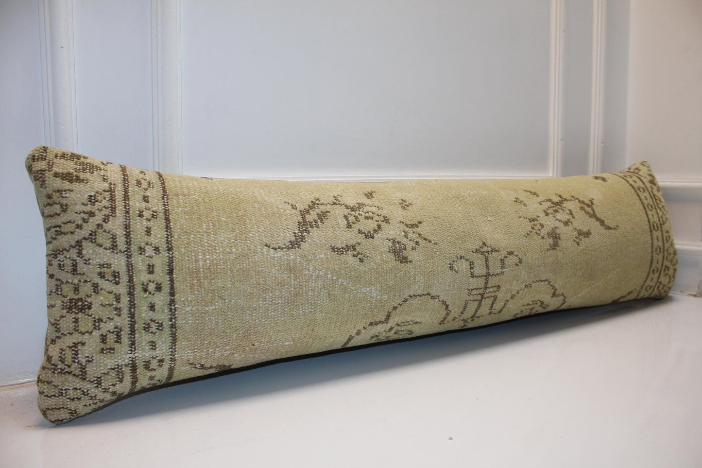 Extra Long Bench Cushion, Neutral Beige Boho Pillow,12X48Handmade Decor