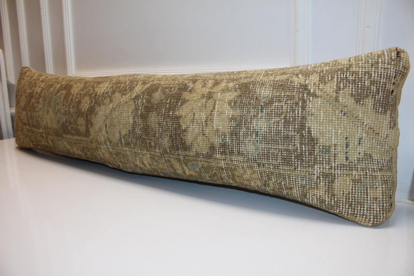 Desert Patina Long Bench Pillow 12x48, Sun-Faded Anatolian Textile