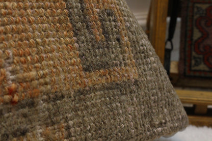 Handwoven Kilim Lumbar Pillow Cover: Upcycled Rug, Ethnic Design (12x24 in)