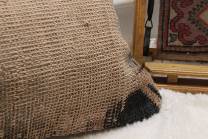Handwoven Kilim Pillow Cover: Upcycled Ethnic Wool, 12x24 Rustic Lumbar