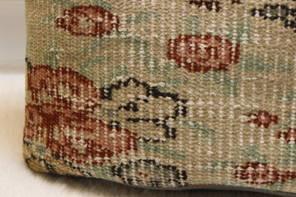 Handmade Kilim Pillow Cover: Upcycled Woven Rug, Boho Decor (12x24 inch)