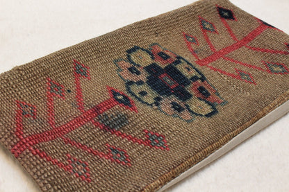 Handmade Kilim Lumbar Pillow Cover: Vintage Turkish Pillowcase (12x24 Inch)