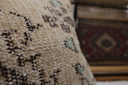 Handwoven Kilim Lumbar Pillow Cover: Rustic Ethnic Rug Pillow (12x24)