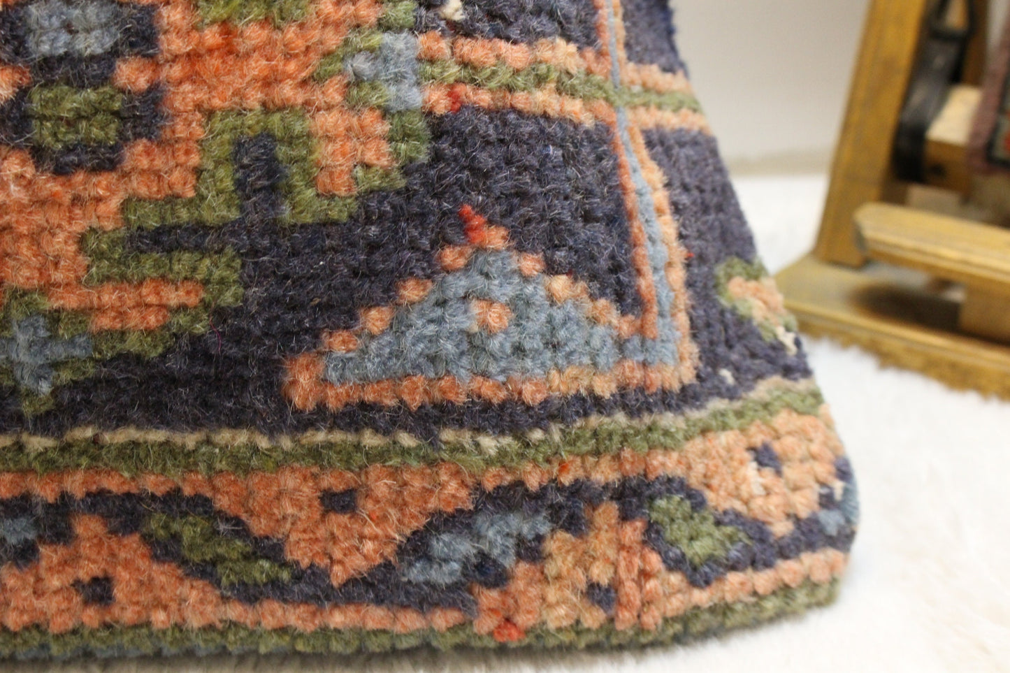 Handmade Kilim Pillow Cover: Upcycled Woven Rug, Boho Cushion (12x24 inch)
