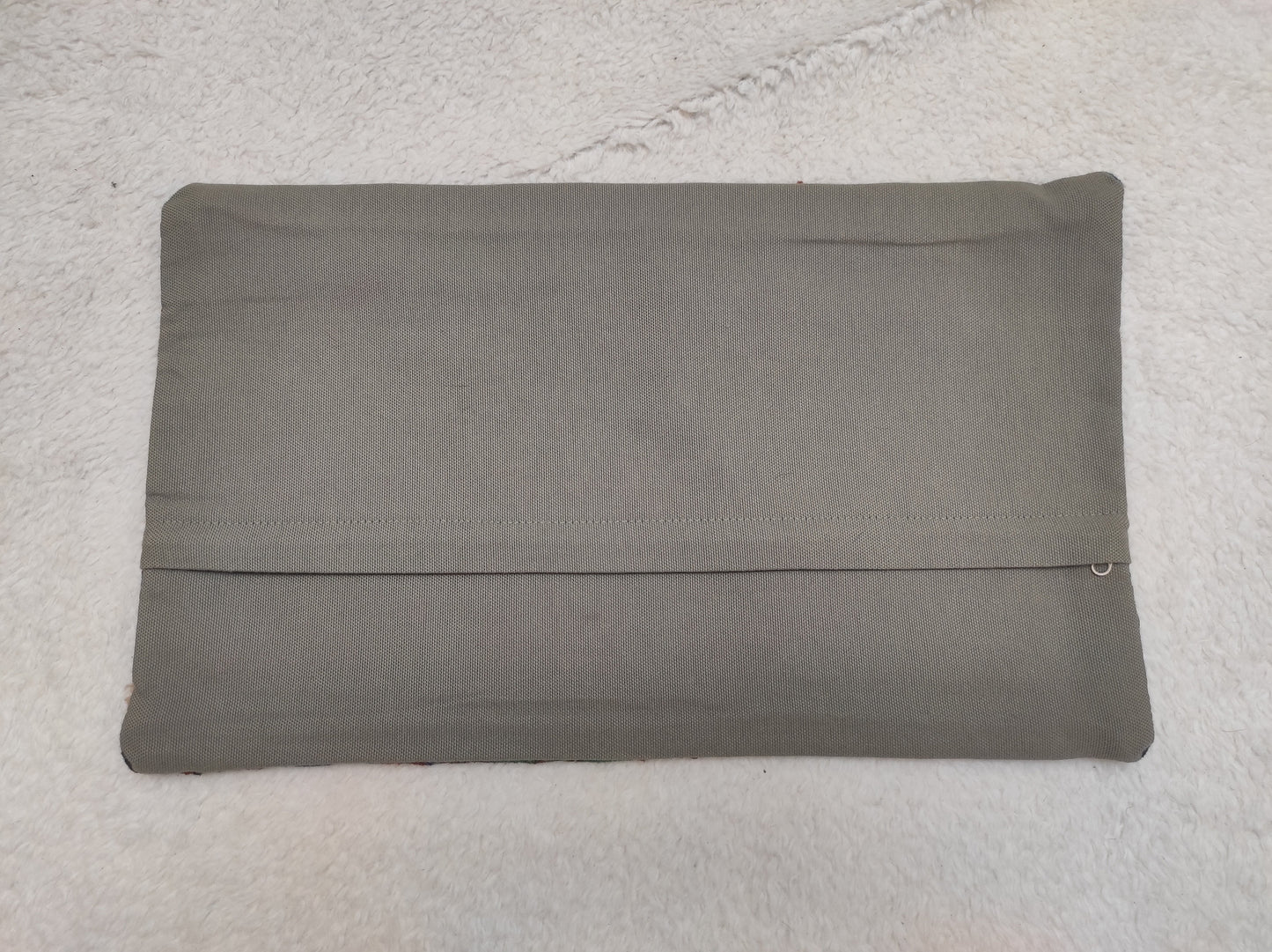 Handmade Kilim Lumbar Pillow Cover: Upcycled Woven Rug, 12x20 inch