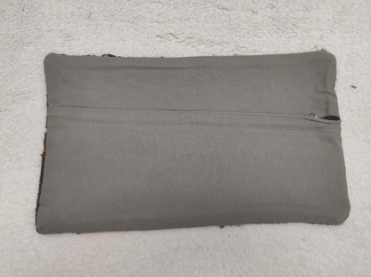 Handmade Kilim Lumbar Pillow Cover: Upcycled Woven Rug, Boho Decor (12x20 in)