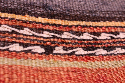 Handmade Kilim Pillow Cover: Organic Wool Anatolian Design (12x24 inc)