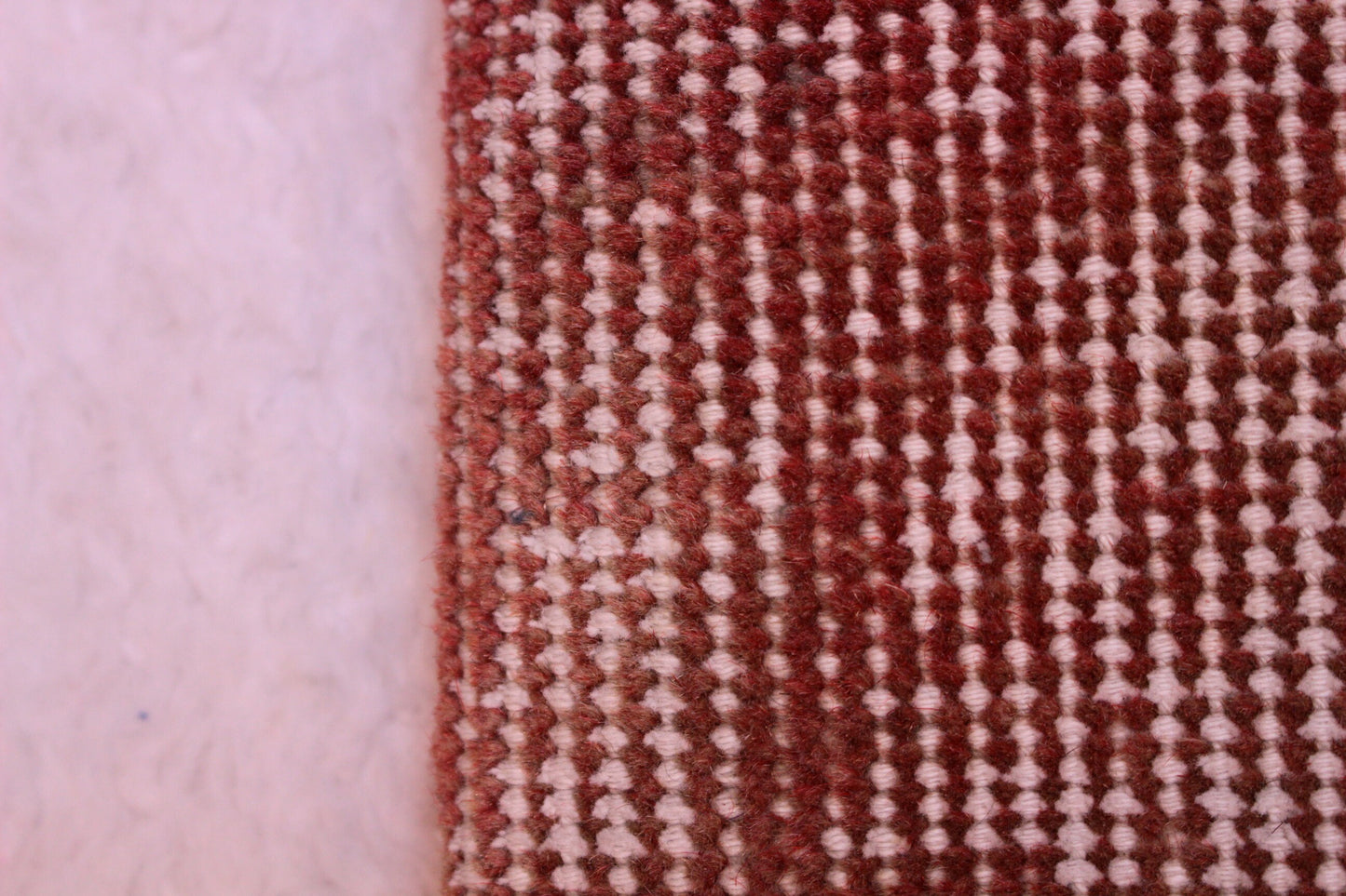 Vintage Turkish Rug Pillow Cover: 12x24 Red Wool Lumbar Cushion
