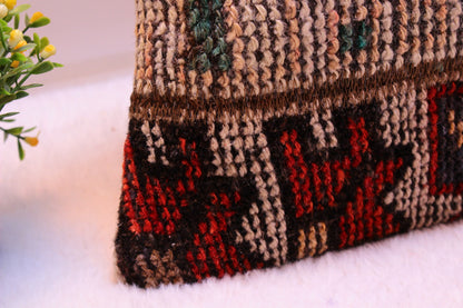 Handmade Turkish Kilim Pillow Cover: Boho Decor (12x24 inc)
