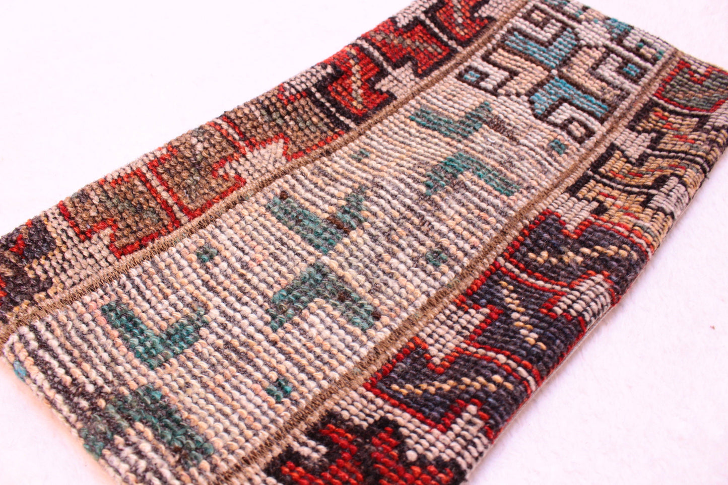 Handmade Turkish Kilim Pillow Cover: Boho Decor (12x24 inc)