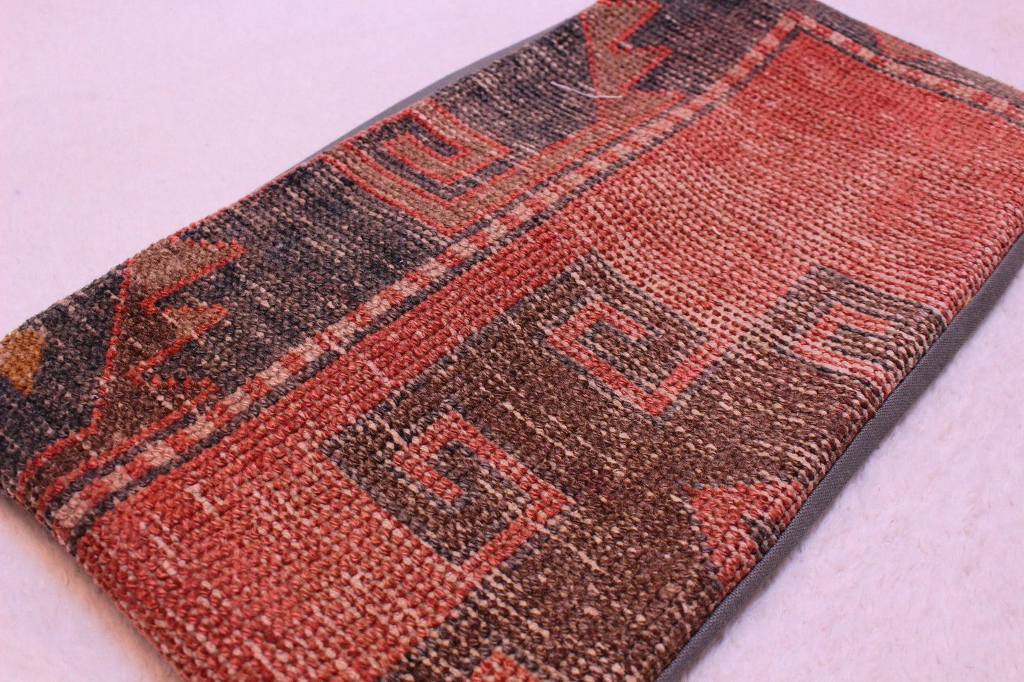 Handmade Turkish Rug Pillow Cover: Boho Lumbar Pillow, 12x24 inc