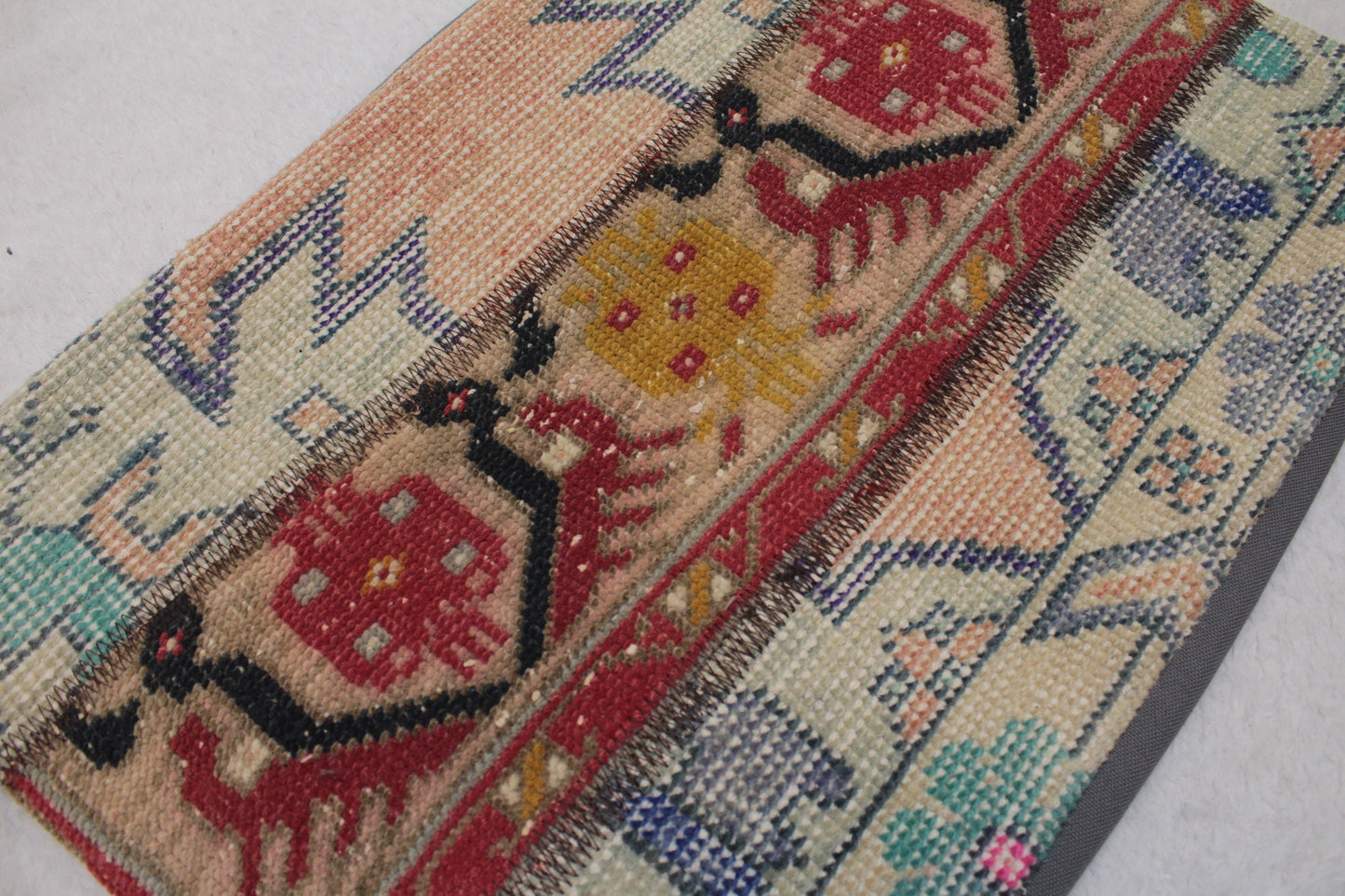 Handmade Kilim Pillow Cover: Organic Wool Boho Decor (16x24 inc)