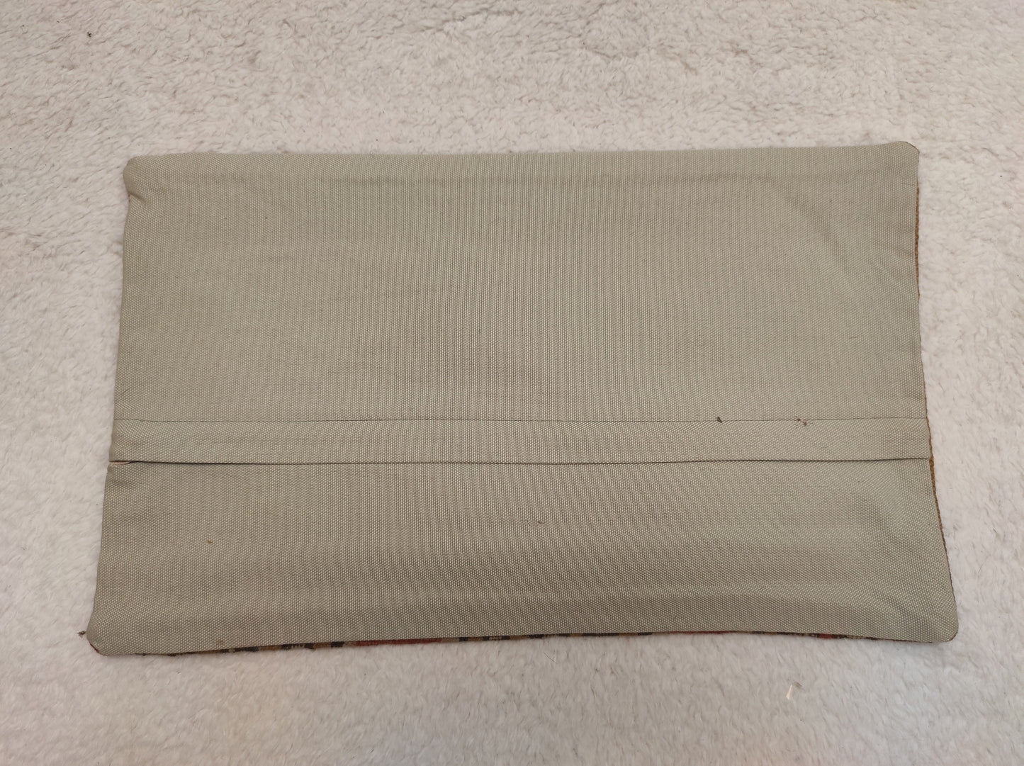 Striped Kilim Lumbar Pillow Cover: Organic Wool, 12x20 inch
