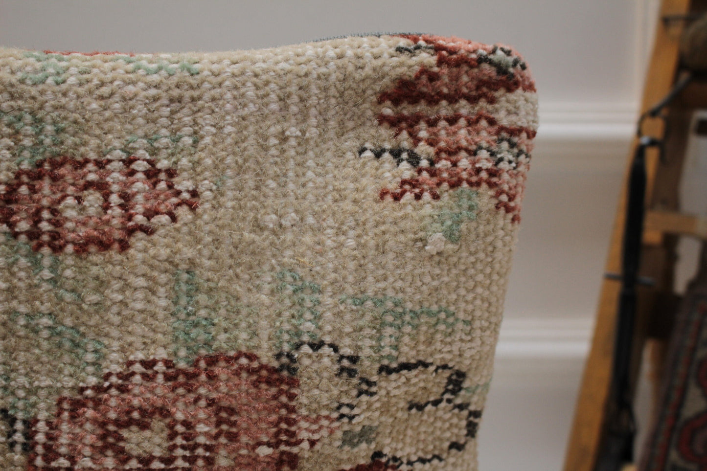 Floral Turkish Rug Lumbar Pillow Cover: 12x24 inc Anatolian Kilim Pillow