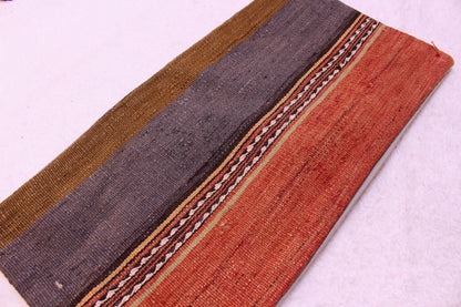 Handmade Kilim Pillow Cover: Organic Wool Anatolian Design (12x24 inc)