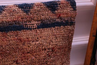 Handmade Kilim Lumbar Pillow Cover: Upcycled Woven Rug, Boho Decor (12x24 in)