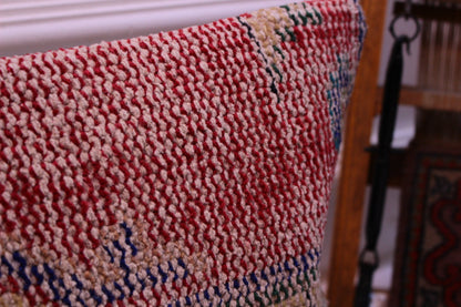 Vintage Anatolian Kilim Pillow Cover: Handmade Wool Lumbar Pillow (12x24 inc)