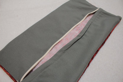 Red Overdyed Turkish Rug Lumbar Pillow Cover: 12x24 inc Handmade Kilim Pillow