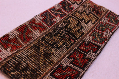 Turkish Lumbar Pillow Cover: Boho Rug Pillow, 12x24 inch