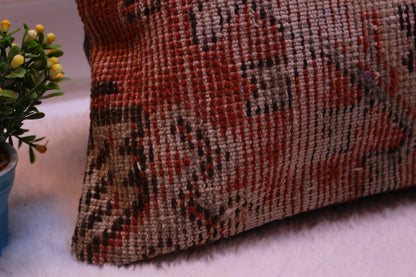 Handmade Kilim Pillow Cover: Upcycled Turkish Rug, Boho Decor (12x24 inc)