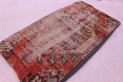 Handmade Kilim Pillow Cover: Upcycled Turkish Rug, Boho Decor (12x24 inc)