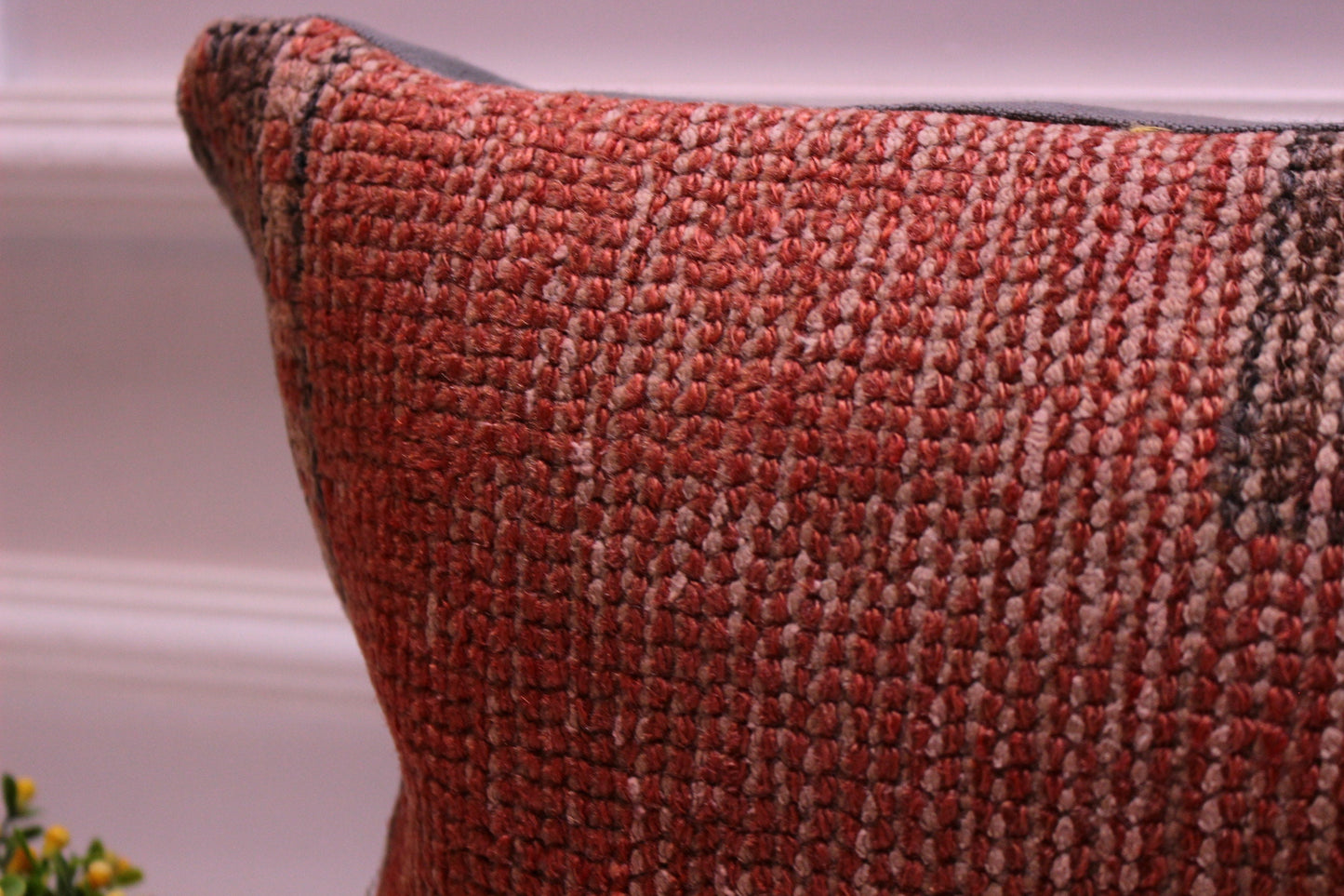 Handmade Turkish Rug Pillow Cover: Boho Lumbar Pillow, 12x24 inc