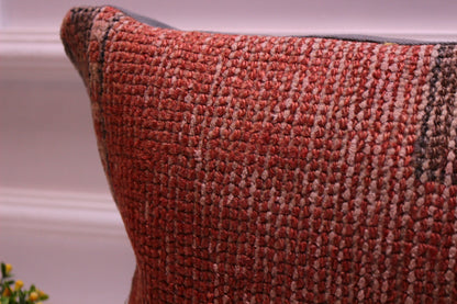 Handmade Turkish Rug Pillow Cover: Boho Lumbar Pillow, 12x24 inc