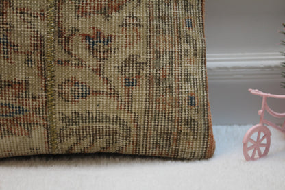 Handmade Turkish Rug Pillow Cover: Vintage Patchwork Kilim, 16x16 inch