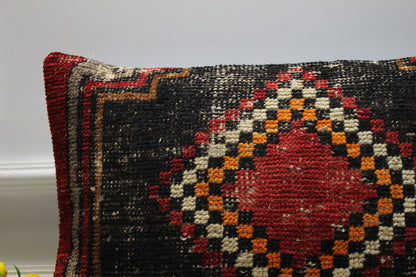 Handmade Kilim Pillow Cover: Ethnic Woven Rug, 16x24 inch