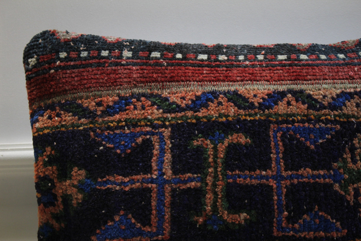 Handmade Kilim Pillow Cover (16x24 inch): Upcycled Woven Rug
