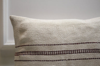 Handmade Kilim Lumbar Pillow Cover: Upcycled Vintage Rug, 16x24 inch