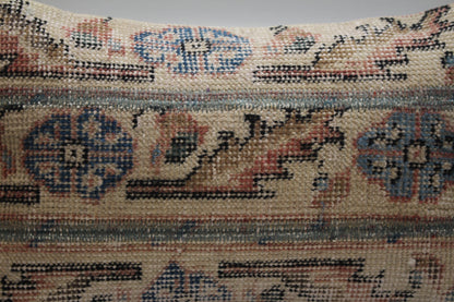 Ethnic Lumbar Pillow Cover: Vintage Rug, Organic Wool (12x20 inc)