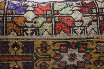 Handmade Kilim Lumbar Pillow Cover: Upcycled Woven Rug, 12x20