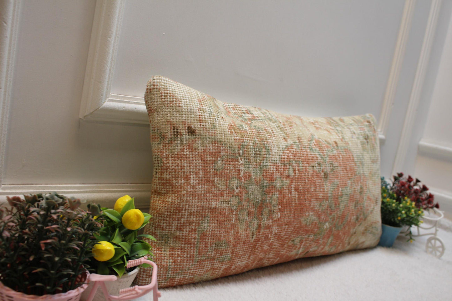 12x24 Inc. Lumbar Kilim Pillow Cover: Organic Wool Turkish Rug