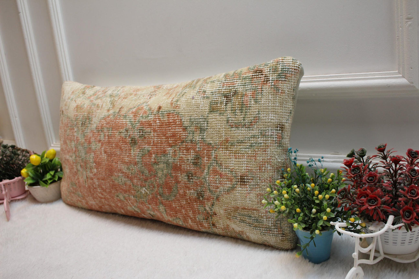 12x24 Inc. Lumbar Kilim Pillow Cover: Organic Wool Turkish Rug