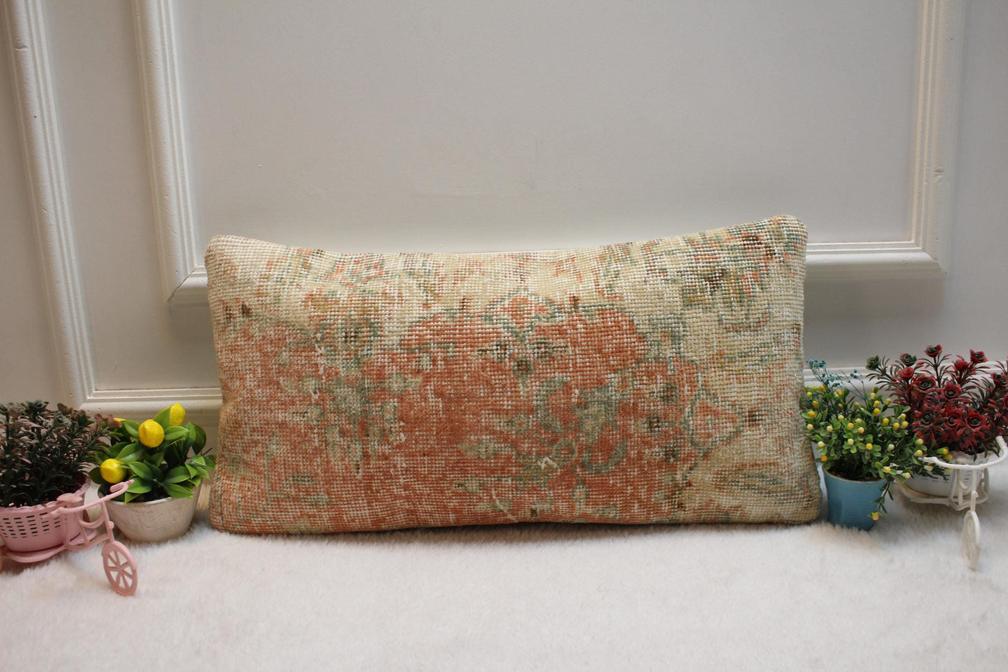 12x24 Inc. Lumbar Kilim Pillow Cover: Organic Wool Turkish Rug