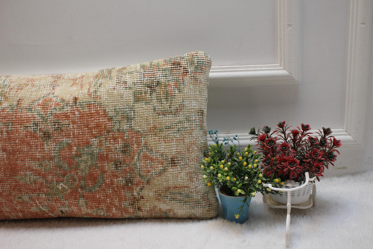 12x24 Inc. Lumbar Kilim Pillow Cover: Organic Wool Turkish Rug