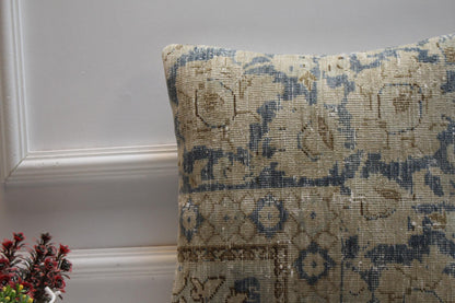 Handmade Turkish Rug Pillow Cover: Boho Home Decor, 16x16 inch