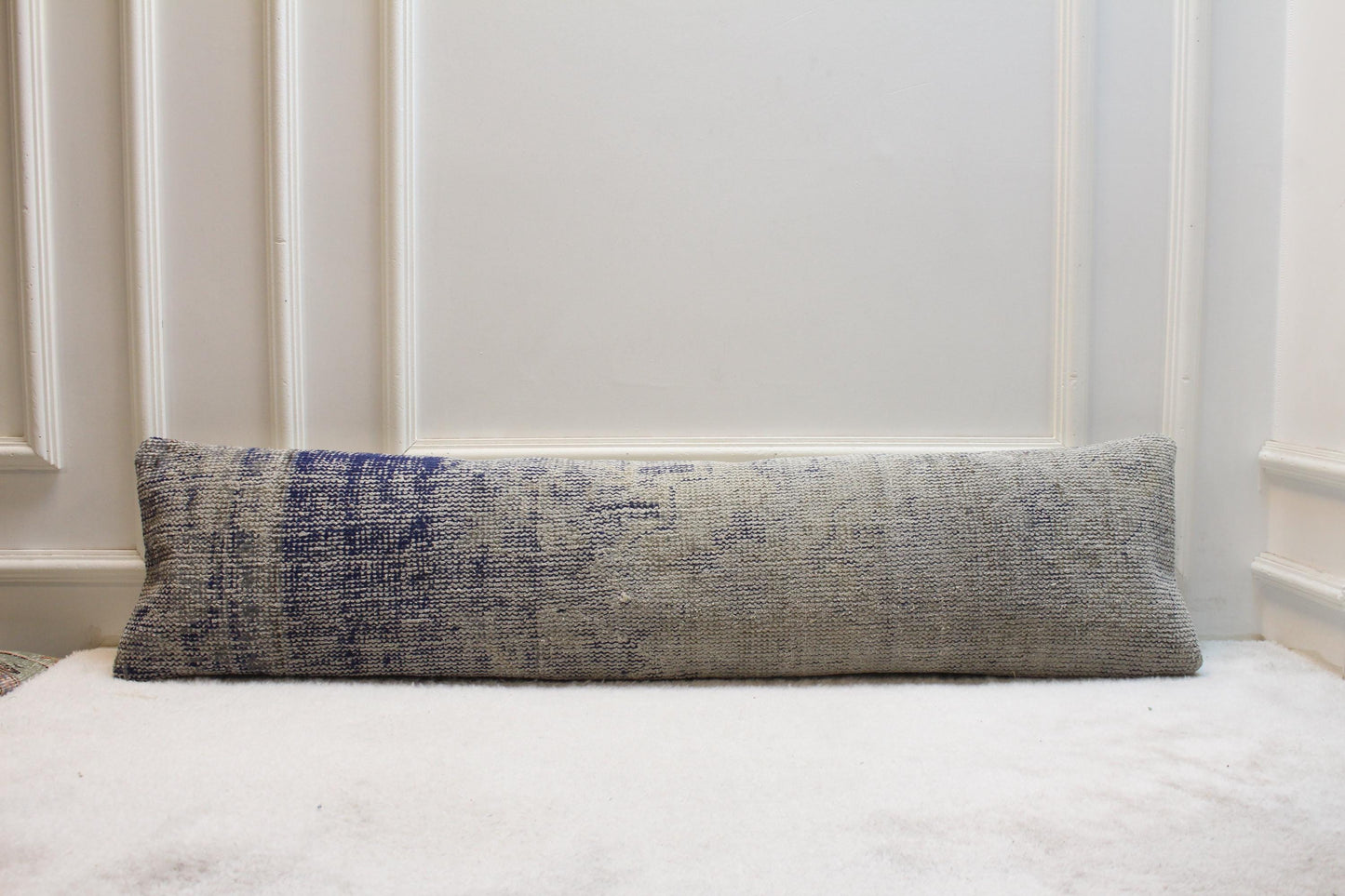 Handmade Turkish Rug Lumbar Pillow Cover: Vintage Woven Design (12x48 inch)
