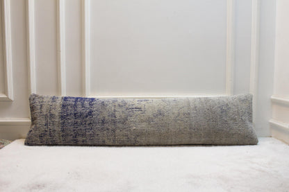 Handmade Turkish Rug Lumbar Pillow Cover: Vintage Woven Design (12x48 inch)