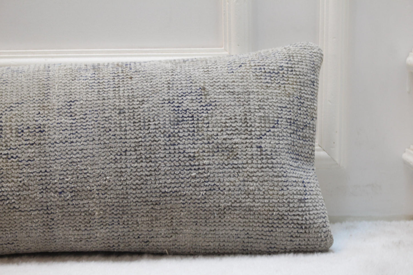 Handmade Turkish Rug Lumbar Pillow Cover: Vintage Woven Design (12x48 inch)